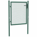 Vidaxl hekpoort staal 100x75 cm groen