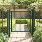Vidaxl hekpoort staal 100x75 cm groen