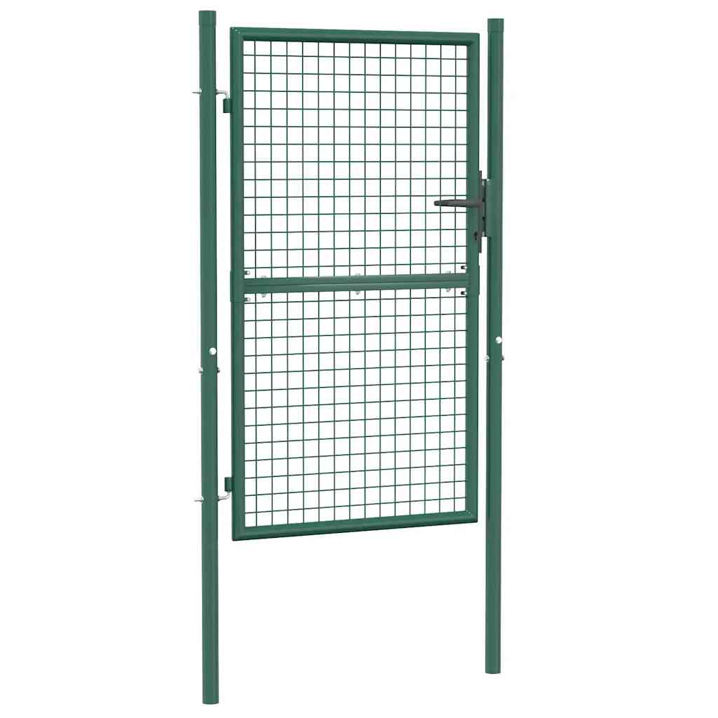 Vidaxl hekpoort staal 100x150 cm groen