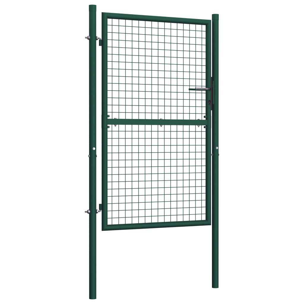 Vidaxl hekpoort staal 100x175 cm groen