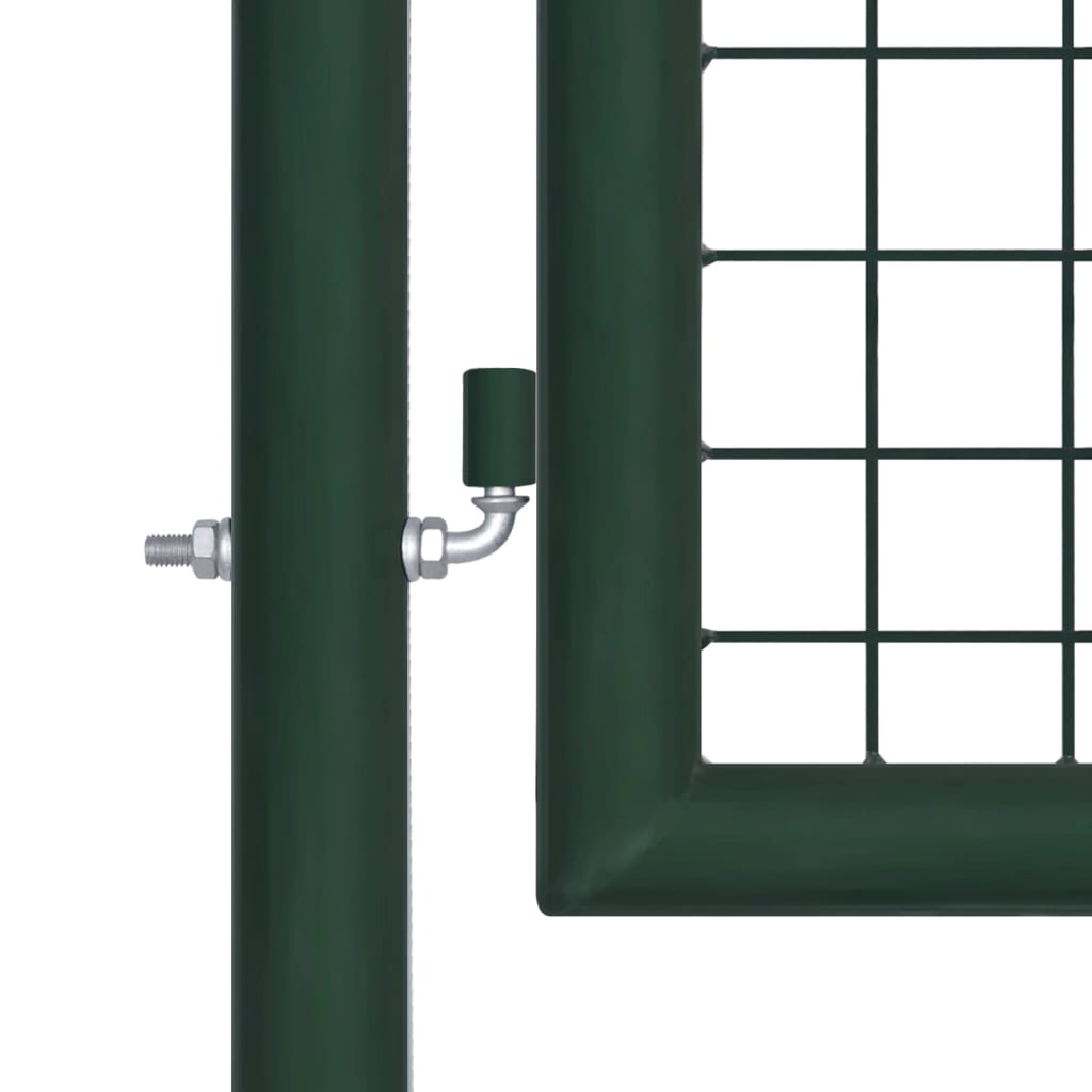 Vidaxl hekpoort staal 100x200 cm groen