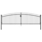 Vidaxl hekpoort dubbele deur met speren bovenkant 400x175 cm