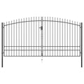 VidaXL Hekpoort dubbele deur met speren bovenkant 400x248 cm