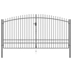 VidaXL Hekpoort dubbele deur met speren bovenkant 400x248 cm
