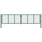 VidaXL Gaaspoort 390x100 cm staal groen
