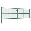 VidaXL Gaaspoort 390x125 cm staal groen