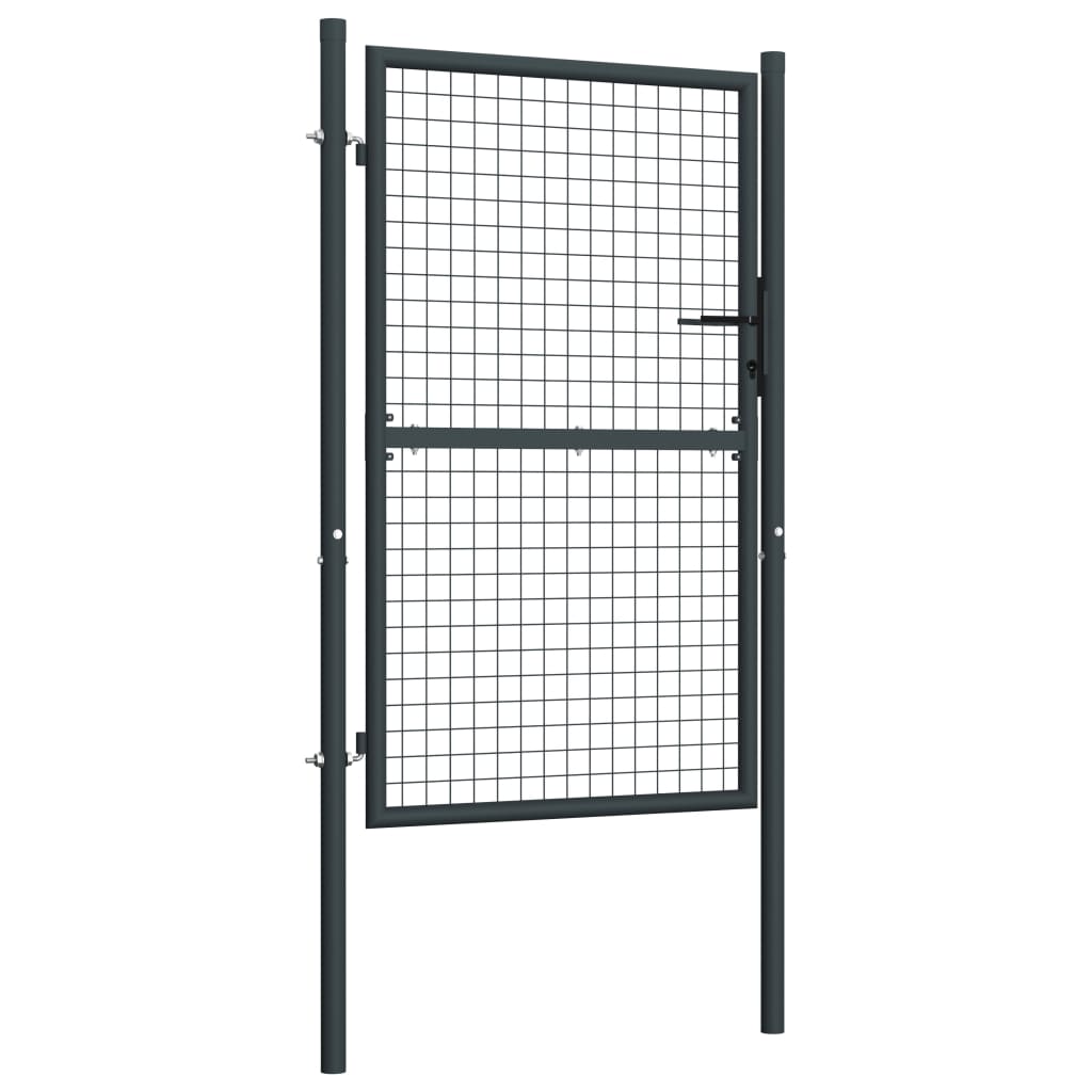 Vidaxl tuinhek van gaas gegalvaniseerd staal 100x200 cm grijs