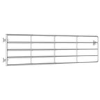 Vidaxl poort met 5 stangen (115-300)x90 cm staal zilverkleurig