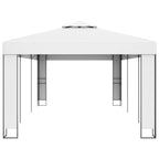 VidaXL Prieel met dubbel dak 3x6 m wit