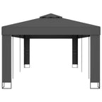 VidaXL Prieel met dubbel dak 3x6 m antraciet