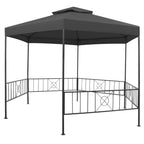 Vidaxl tuinprieel 323x275x265 cm antraciet