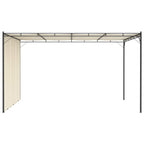 VidaXL Tuinprieel met zijgordijn 4x3x2,25 m crème