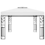 VidaXL Prieel met dubbel dak 3x4 m wit