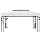VidaXL Prieel met dubbel dak 3x4 m wit