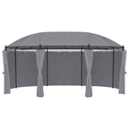 VidaXL Prieel met gordijnen 520x349x255 cm antracietkleurig