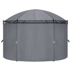 VidaXL Prieel met gordijnen 520x349x255 cm antracietkleurig