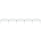 Vidaxl schuttingset gebogen 77,3x26 cm groen