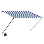 VidaXL Luifel uittrekbaar met LED 250x150 cm blauw en wit