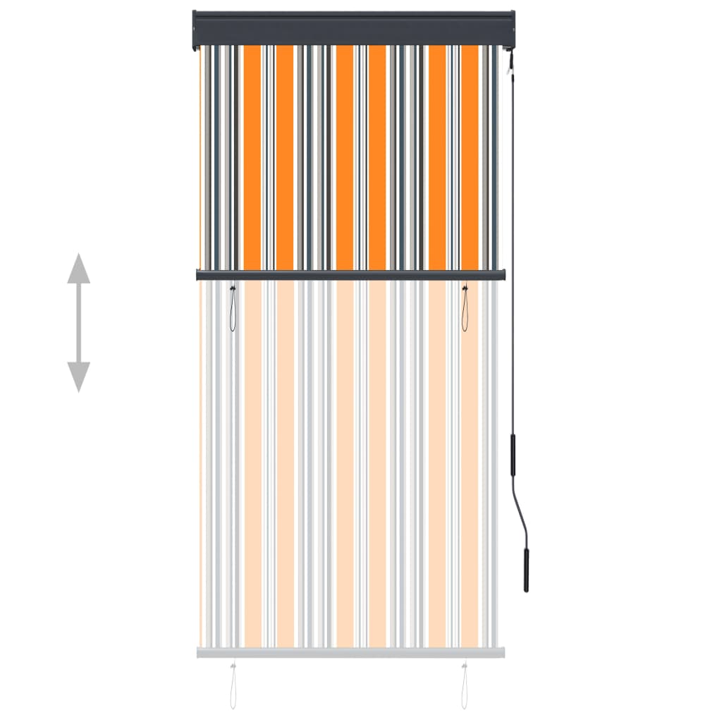 Vidaxl rolgordijn voor buiten 80x250 cm geel en blauw