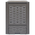 Vidaxl compostbakken 3 st 900 l 60x60x83 cm kunststof rattan bruin
