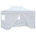 Vidaxl partytent met 4 zijwanden inklapbaar 280x410x315 cm staal wit