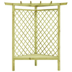 VidaXL Hoekpergola met zitting 130x130x197 cm geïmpregneerd grenenhout