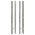 Vidaxl grondankers 2 st 7x6x60 cm gegalvaniseerd staal zilverkleurig