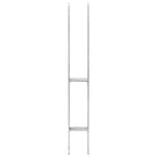 Vidaxl grondankers 2 st 7x6x60 cm gegalvaniseerd staal zilverkleurig
