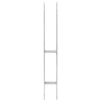Vidaxl grondankers 6 st 7x6x60 cm gegalvaniseerd staal zilverkleurig