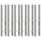 Vidaxl grondankers 6 st 8x6x60 cm gegalvaniseerd staal zilverkleurig