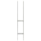 Vidaxl grondankers 6 st 8x6x60 cm gegalvaniseerd staal zilverkleurig
