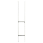 Vidaxl grondankers 6 st 9x6x60 cm gegalvaniseerd staal zilverkleurig