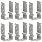 Vidaxl grondankers 6 st 8x6x15 cm gegalvaniseerd staal zilverkleurig