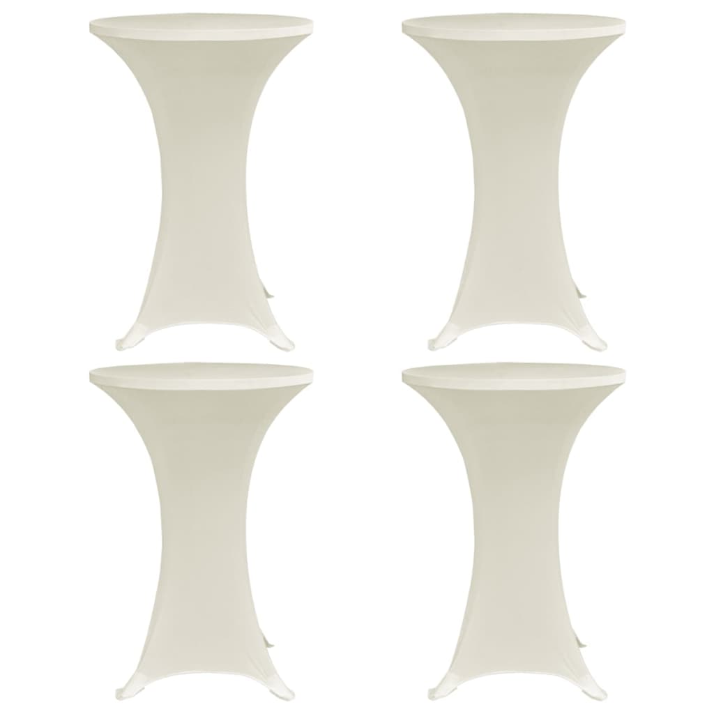 Vidaxl statafelhoes 4 st stretch ø80 cm crème