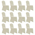 Vidaxl stoelhoezen stretch 12 st crème