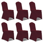 Vidaxl stoelhoezen stretch 12 st bordeauxrood