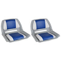 Vidaxl bootstoelen 2 st inklapbare rugleuning 41x51x48 cm blauw wit
