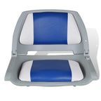 Vidaxl bootstoelen 2 st inklapbare rugleuning 41x51x48 cm blauw wit