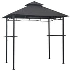 Vidaxl barbecue paviljoen 240x150x255 cm staal antraciet