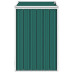 Vidaxl afvalbakberging 72x81x121 cm staal groen