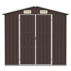VidaXL Tuinschuur 205x129x183 cm gegalvaniseerd staal bruin
