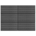 Vidaxl tegels 6 st 1m² 60x30 cm hkc grijs