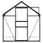VidaXL Tuinkas met basisframe 3,61 m³ aluminium antracietkleurig