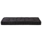 Vidaxl palletvloerkussen 120x80x10 cm katoen zwart