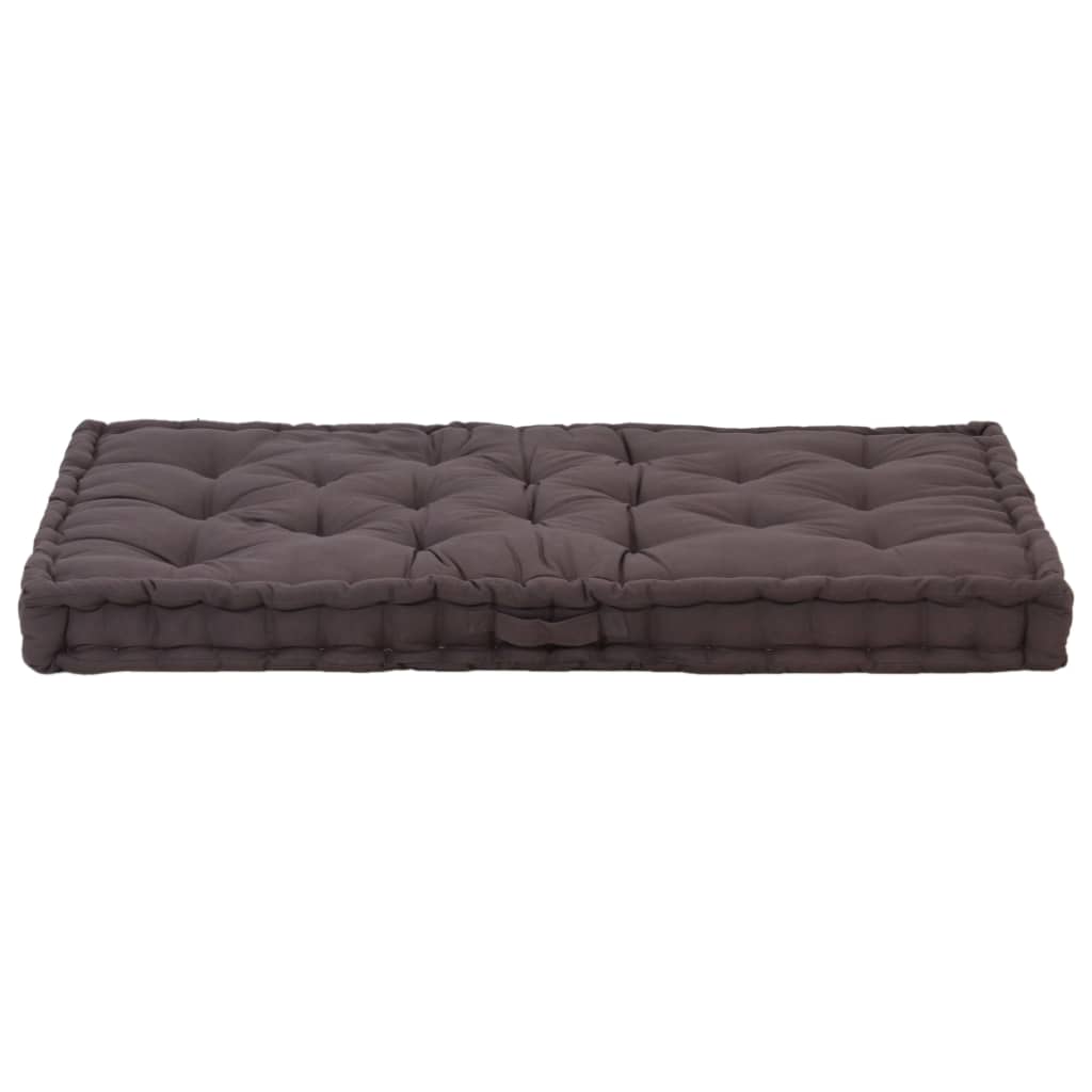 Vidaxl palletvloerkussen 120x80x10 cm katoen antraciet