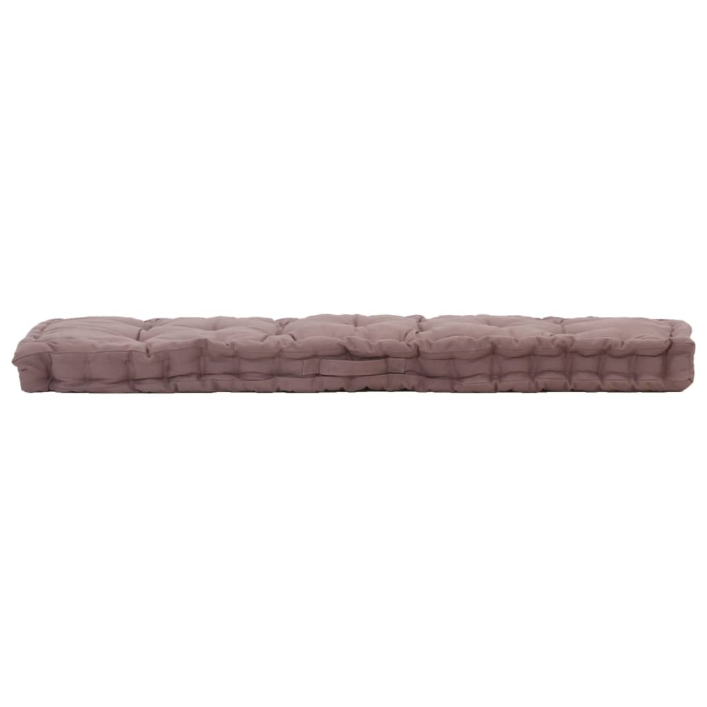 Vidaxl palletvloerkussen 120x40x7 cm katoen taupe