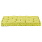 VidaXL Palletvloerkussen 120x40x7 cm katoen groen