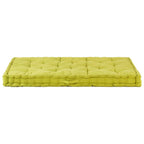 Vidaxl palletvloerkussen 120x80x10 cm katoen groen