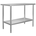 Vidaxl keukenwerktafel 120x60x85 cm roestvrij staal