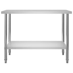 Vidaxl keukenwerktafel 120x60x85 cm roestvrij staal